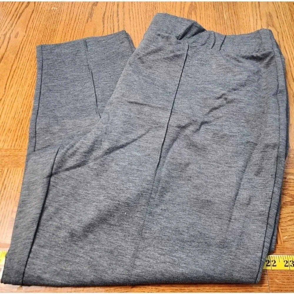 NWT Croft & Barrow Ankle Mid Rise Gray Pants Plus Size 2X, Inseam 27.5"
